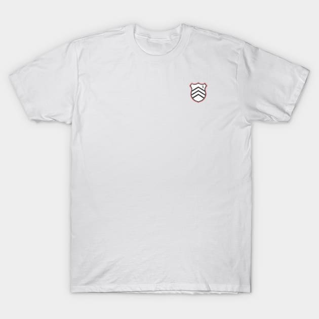 Shujin Academy Crest (Chest Pocket Variant) T-Shirt by huckblade